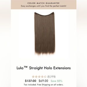 Lula hair Halo extensions